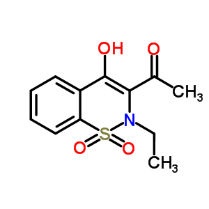 1-(2-乙基-4-羥基-1,1-二氧化物-2H-1,2-苯并噻嗪-3-基)乙酮結構式_919751-89-6結構式