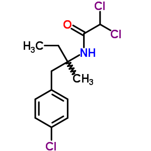 2,2-二氯-n-[1-[(4-氯苯基)甲基]-1-甲基丙基]-乙酰胺結(jié)構(gòu)式_92017-78-2結(jié)構(gòu)式