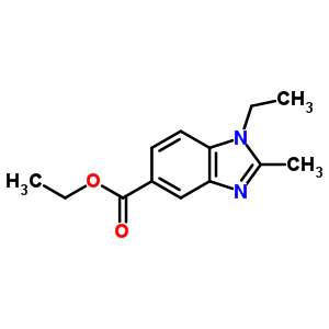 1-乙基-2-甲基-1H-苯并咪唑-5-羧酸乙酯結構式_92108-02-6結構式