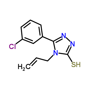 4-烯丙基-5-(3-氯苯基)-4H-1,2,4-噻唑-3-硫醇結(jié)構(gòu)式_92286-36-7結(jié)構(gòu)式