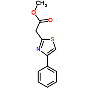 (4-苯基-1,3-噻唑-2-基)乙酸甲酯結(jié)構(gòu)式_93001-82-2結(jié)構(gòu)式