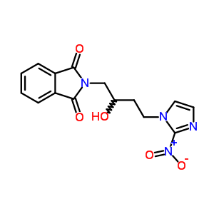 2-[2-羥基-4-(2-硝基咪唑-1-基)丁基]異吲哚-1,3-二酮結(jié)構(gòu)式_93272-54-9結(jié)構(gòu)式