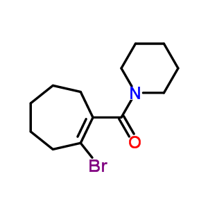 (2-溴-1-環(huán)庚烯-1-基)-1-哌啶基-甲酮結(jié)構(gòu)式_93308-78-2結(jié)構(gòu)式