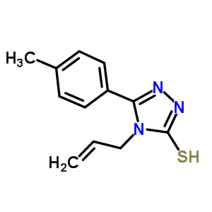 4-烯丙基-5-(4-甲基苯基)-4H-1,2,4-噻唑-3-硫醇結(jié)構(gòu)式_93378-58-6結(jié)構(gòu)式