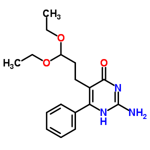 2-氨基-5-(3,3-二乙氧基丙基)-6-苯基-4(3H)-嘧啶酮結(jié)構(gòu)式_93725-46-3結(jié)構(gòu)式