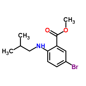 5-溴-2-(異丁基氨基)苯甲酸甲酯結(jié)構(gòu)式_937678-69-8結(jié)構(gòu)式