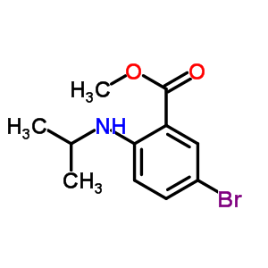 5-溴-2-(異丙基氨基)苯甲酸甲酯結(jié)構(gòu)式_937694-12-7結(jié)構(gòu)式