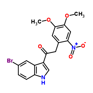 1-(5-溴-1H-吲哚-3-基)-2-(4,5-二甲氧基-2-硝基苯基)-乙酮結構式_94331-81-4結構式